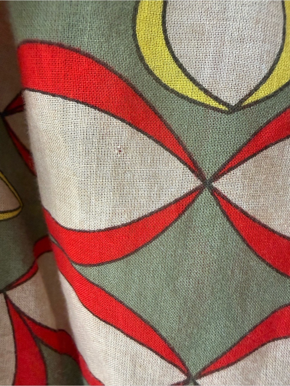 Tory Burch Mod Geometric Print Button Down Shirt Retro Resort Boho Blouse Sz 8 - Picture 3 of 10